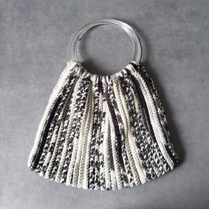 Handmade knitted bangle bag